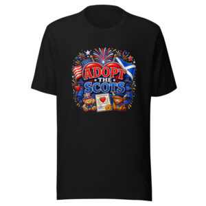 ADOPT THE SCOTS Scots-fourth-july-20260623 Graphic Tee mockup 1 ADOPT THE SCOTS Scots-fourth-july-20260623 Graphic Tee front view