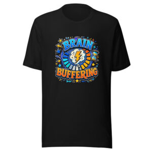 BRAIN BUFFERING Heartbeat-20260623-codex-fallback Graphic Tee mockup 1 BRAIN BUFFERING Heartbeat-20260623-codex-fallback Graphic Tee front view