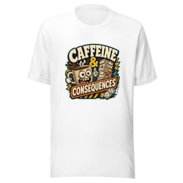 Caffeine & Consequences Heartbeat-20260613-humor-codex Graphic Tee mockup 3 Caffeine & Consequences Heartbeat-20260613-humor-codex Graphic Tee mockup 3