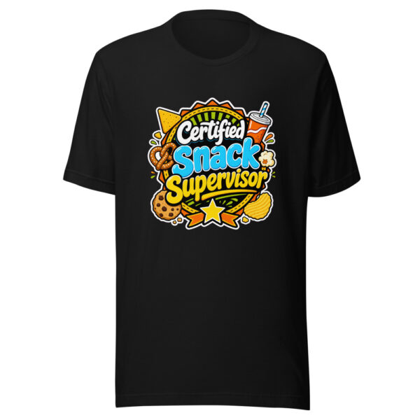 Certified Snack Supervisor Graphic Tee mockup 1 Certified Snack Supervisor Graphic Tee front view
