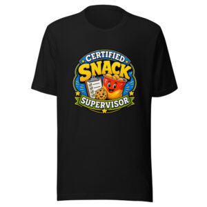 Certified Snack Supervisor Heartbeat-20260613-hilarious-codex Graphic Tee front view