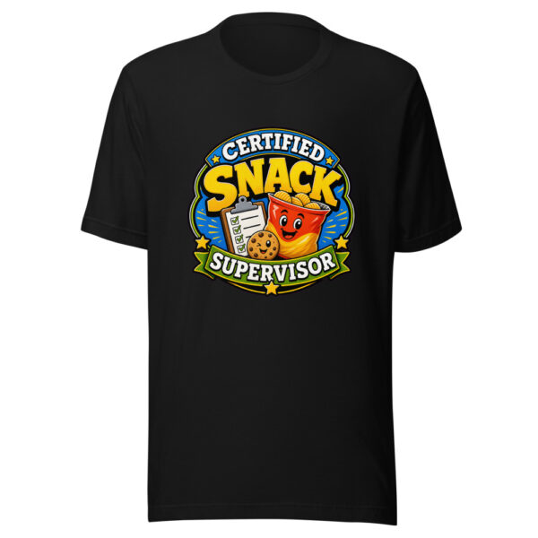 Certified Snack Supervisor Heartbeat-20260613-hilarious-codex Graphic Tee mockup 1 Certified Snack Supervisor Heartbeat-20260613-hilarious-codex Graphic Tee front view