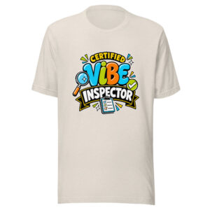 Certified Vibe Inspector Graphic Tee front view