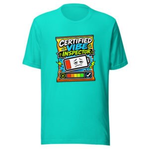 Certified Vibe Inspector Graphic Tee mockup 1 Certified Vibe Inspector Graphic Tee front view