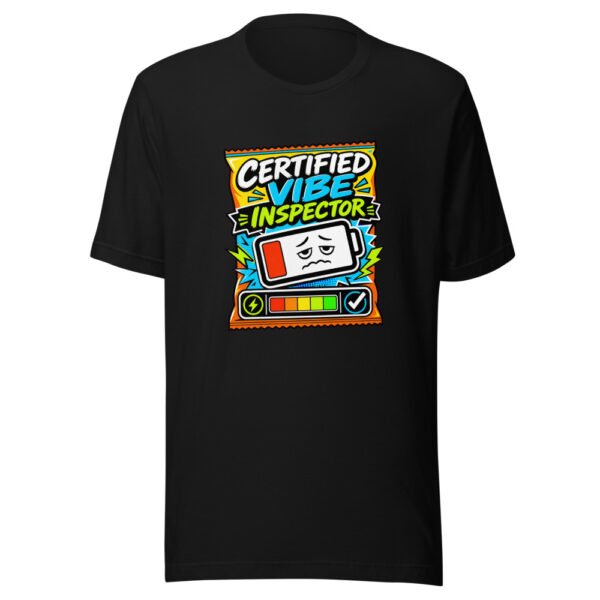 Certified Vibe Inspector Graphic Tee mockup 7