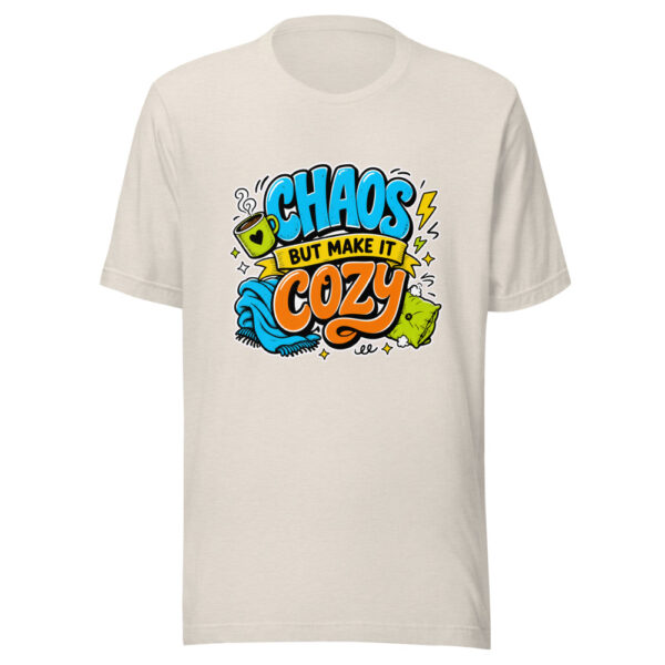 Chaos But Make It Cozy Graphic Tee mockup 8