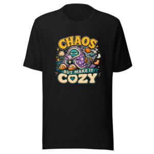 CHAOS BUT MAKE IT COZY Heartbeat-20260614-hilariousshirt-codex Graphic Tee mockup 1 CHAOS BUT MAKE IT COZY Heartbeat-20260614-hilariousshirt-codex Graphic Tee front view