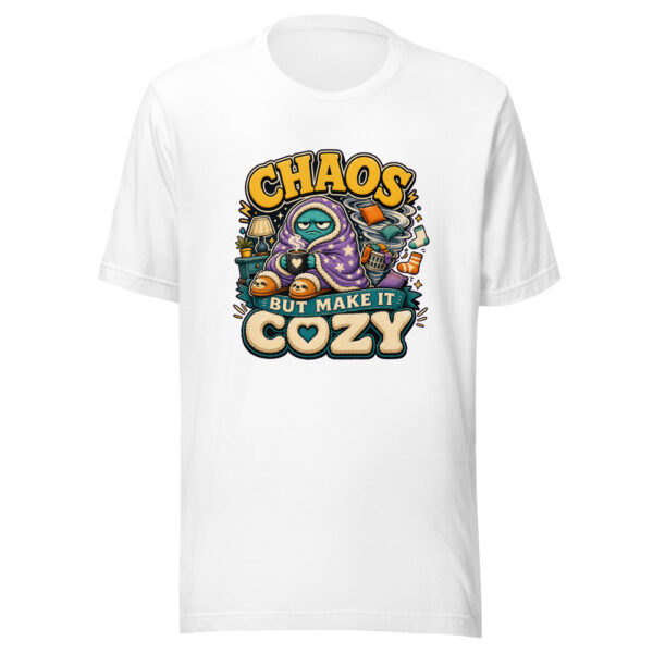 CHAOS BUT MAKE IT COZY Heartbeat-20260614-hilariousshirt-codex Graphic Tee mockup 3 CHAOS BUT MAKE IT COZY Heartbeat-20260614-hilariousshirt-codex Graphic Tee mockup 3