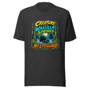 Creature From Wakulla Springs No Lifeguard Wakulla-springs-creature-scary Graphic Tee mockup 1 Creature From Wakulla Springs No Lifeguard Wakulla-springs-creature-scary Graphic Tee front view