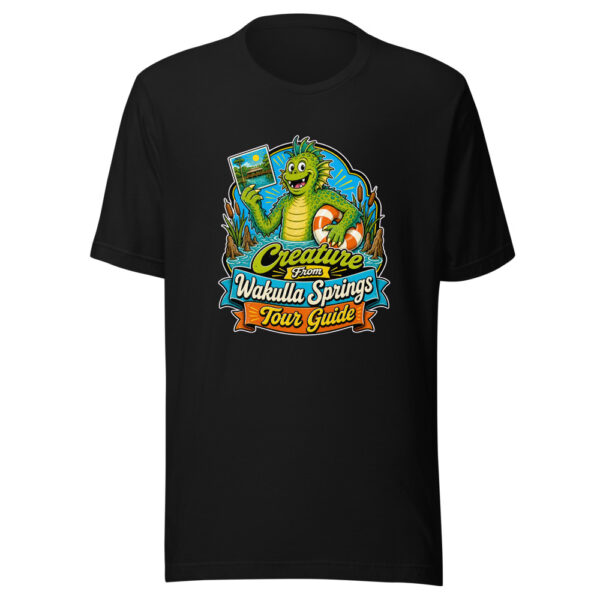 Creature From Wakulla Springs Tour Guide Wakulla-springs-creature Graphic Tee front view