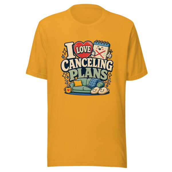 I Love Canceling Plans Heartbeat-20260613-hilarious-codex Graphic Tee front view
