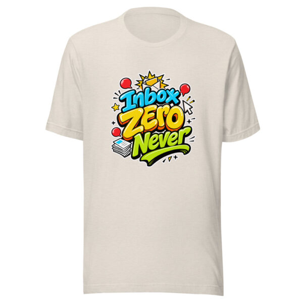 Inbox Zero Never Graphic Tee mockup 8