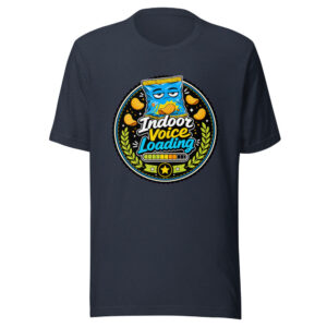 Indoor Voice Loading Graphic Tee mockup 1 Indoor Voice Loading Graphic Tee front view