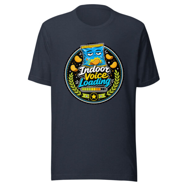 Indoor Voice Loading Graphic Tee front view