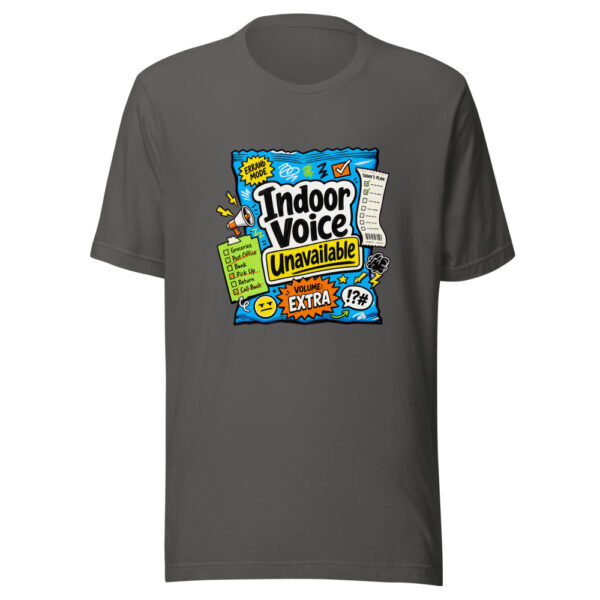 Indoor Voice Unavailable Graphic Tee mockup 3 Indoor Voice Unavailable Graphic Tee mockup 3