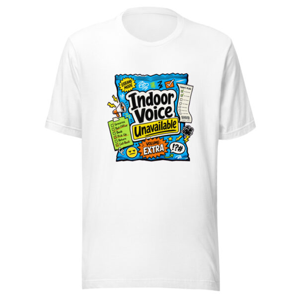Indoor Voice Unavailable Graphic Tee mockup 5 Indoor Voice Unavailable Graphic Tee mockup 5