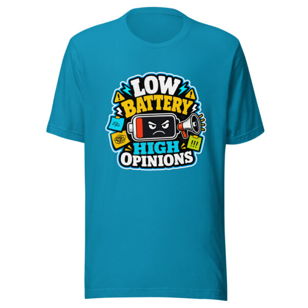 Low Battery High Opinions Heartbeat-20260613-hilarious-codex Graphic Tee mockup 2 Low Battery High Opinions Heartbeat-20260613-hilarious-codex Graphic Tee mockup 2