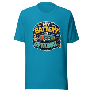 MY BATTERY IS OPTIONAL Heartbeat-20260623-codex-fallback Graphic Tee front view