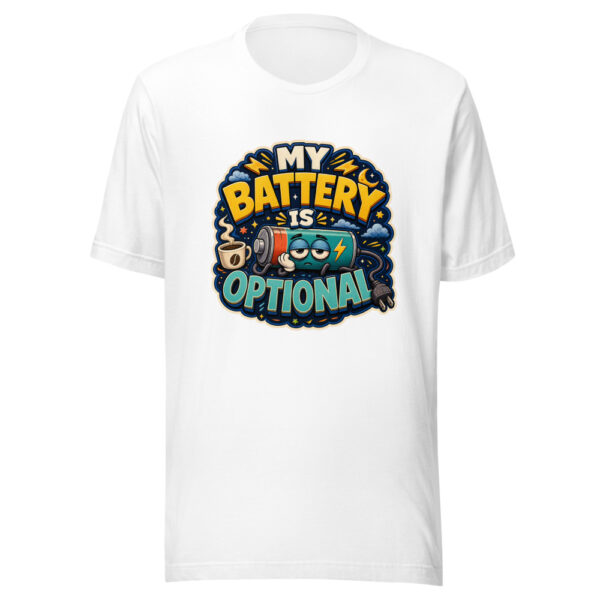 MY BATTERY IS OPTIONAL Heartbeat-20260623-codex-fallback Graphic Tee mockup 4