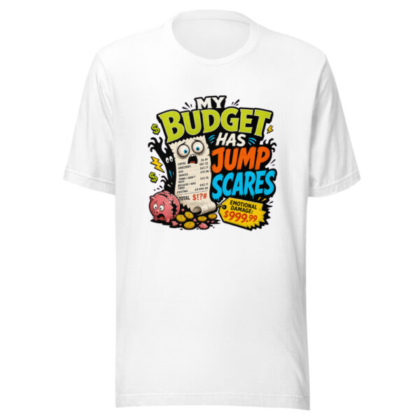 My Budget Has Jump Scares Heartbeat-20260613-hilarious-everyday-chaos-codex Graphic Tee mockup 3 My Budget Has Jump Scares Heartbeat-20260613-hilarious-everyday-chaos-codex Graphic Tee mockup 3