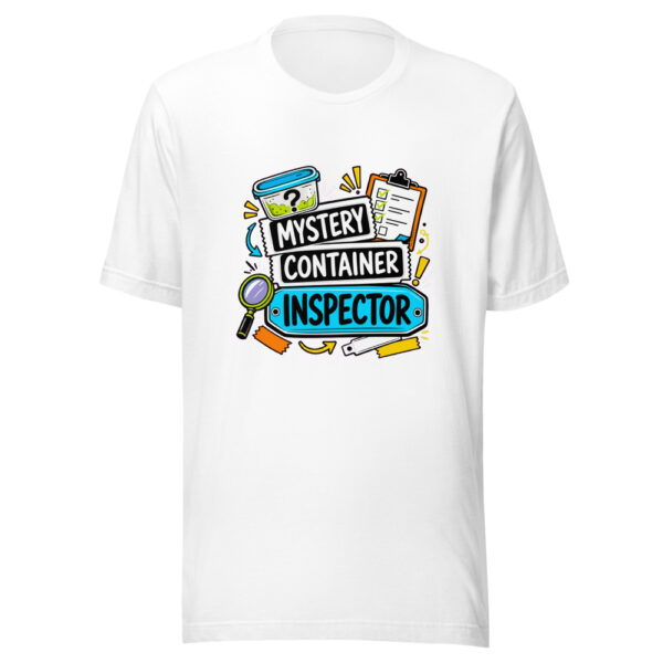Mystery Container Inspector Graphic Tee mockup 5