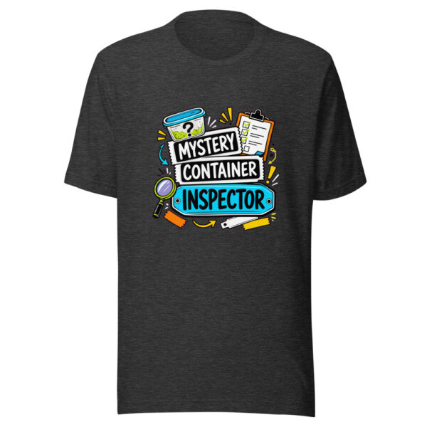 Mystery Container Inspector Graphic Tee mockup 6