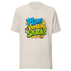 Plans Pending Snacks Graphic Tee mockup 1 Plans Pending Snacks Graphic Tee front view
