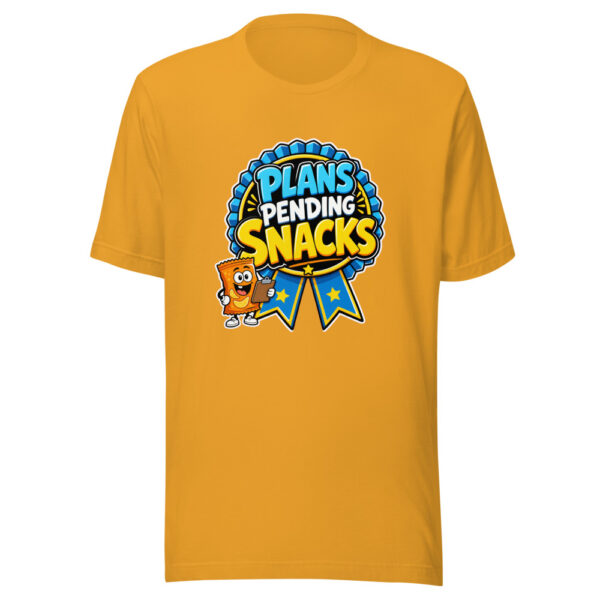 Plans Pending Snacks Graphic Tee mockup 3