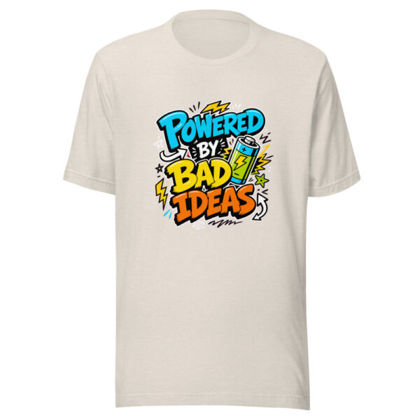 Powered By Bad Ideas Graphic Tee front view