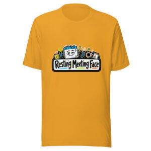 Resting Meeting Face Graphic Tee front view