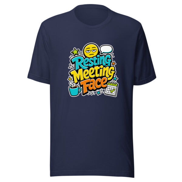 Resting Meeting Face Graphic Tee mockup 2
