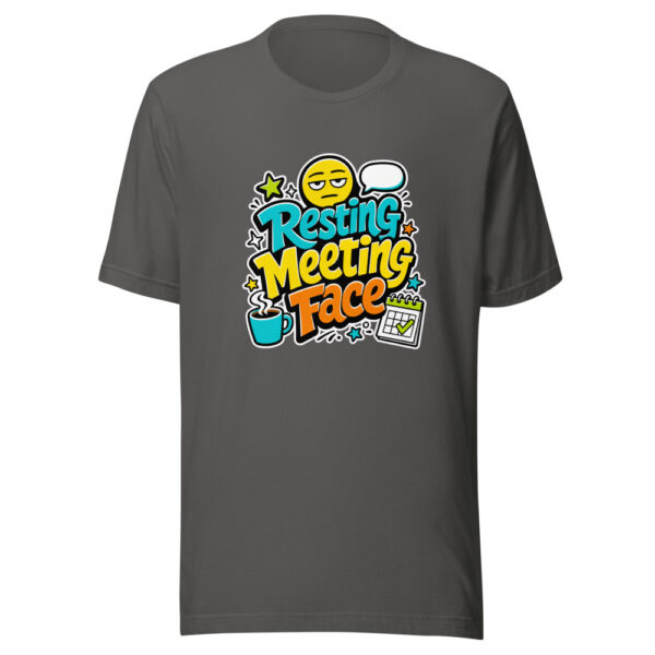 Resting Meeting Face Graphic Tee mockup 3