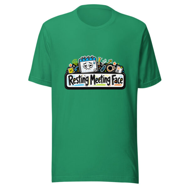 Resting Meeting Face Graphic Tee mockup 3