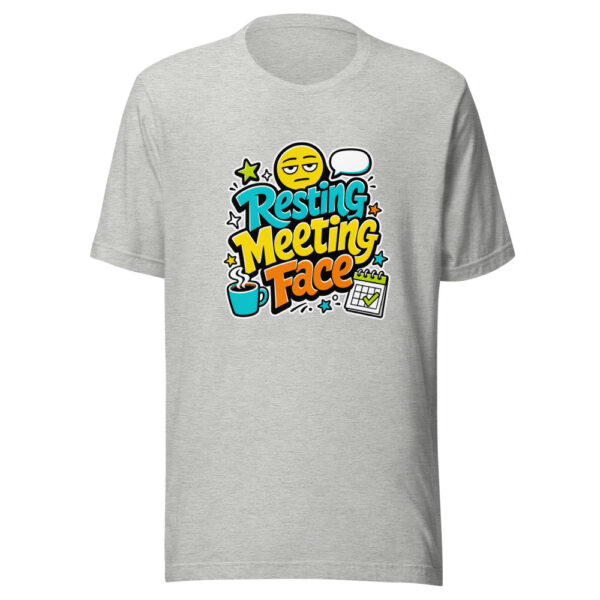 Resting Meeting Face Graphic Tee mockup 4