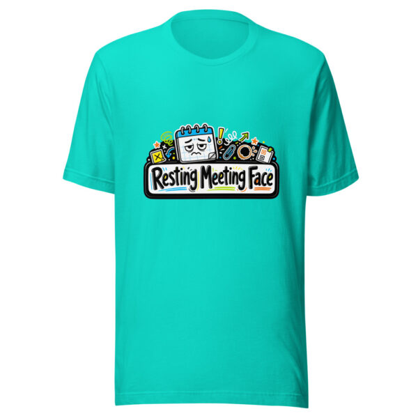 Resting Meeting Face Graphic Tee mockup 4