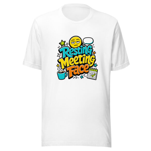 Resting Meeting Face Graphic Tee mockup 5