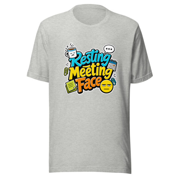 Resting Meeting Face Graphic Tee mockup 6
