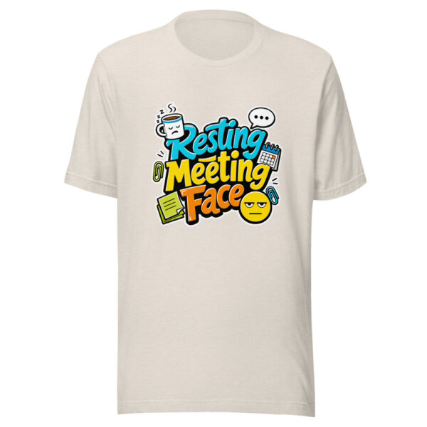 Resting Meeting Face Graphic Tee mockup 8