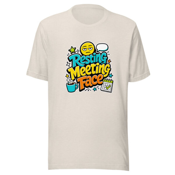 Resting Meeting Face Graphic Tee mockup 8