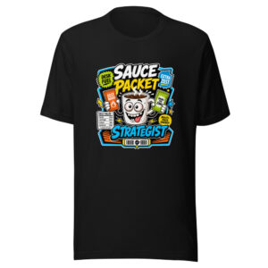Sauce Packet Strategist Graphic Tee mockup 1 Sauce Packet Strategist Graphic Tee front view