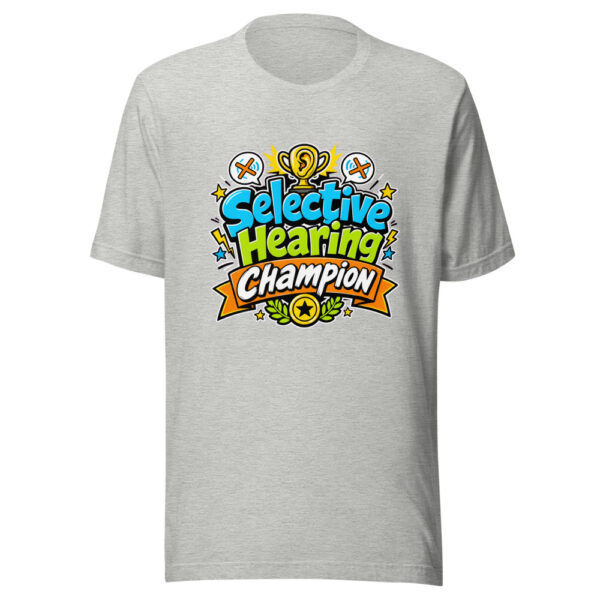 Selective Hearing Champion Graphic Tee mockup 4 Selective Hearing Champion Graphic Tee mockup 4