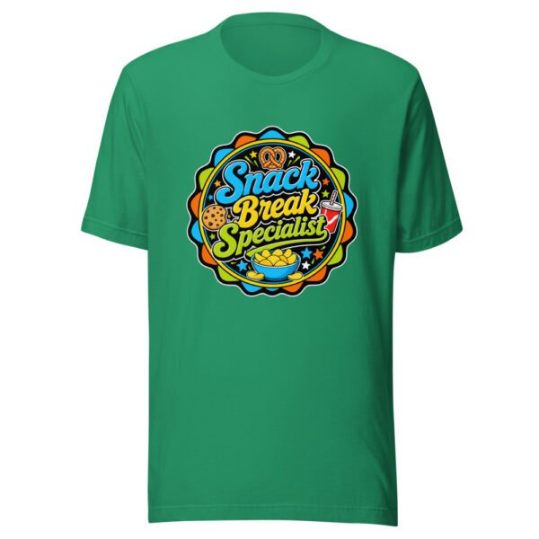 Snack Break Specialist Graphic Tee mockup 4