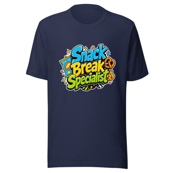 Snack Break Specialist Graphic Tee mockup 4