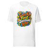 Snack First Questions Later Graphic Tee mockup 2