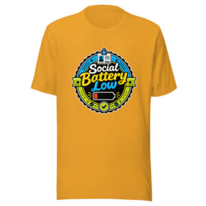 Social Battery Low Graphic Tee front view