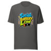 Social Battery Low Graphic Tee mockup 4