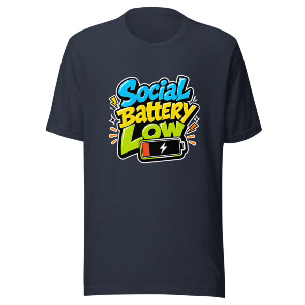 Social Battery Low Graphic Tee mockup 7