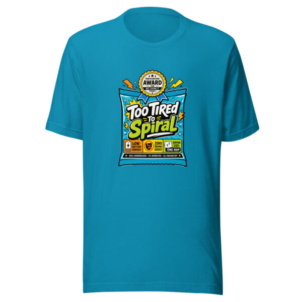 Too Tired To Spiral Graphic Tee mockup 2 Too Tired To Spiral Graphic Tee mockup 2