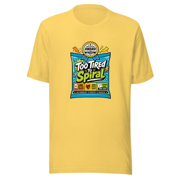 Too Tired To Spiral Graphic Tee mockup 5 Too Tired To Spiral Graphic Tee mockup 5