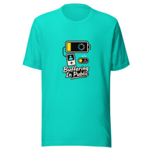 Buffering In Public Graphic Tee mockup 1 Buffering In Public Graphic Tee front view